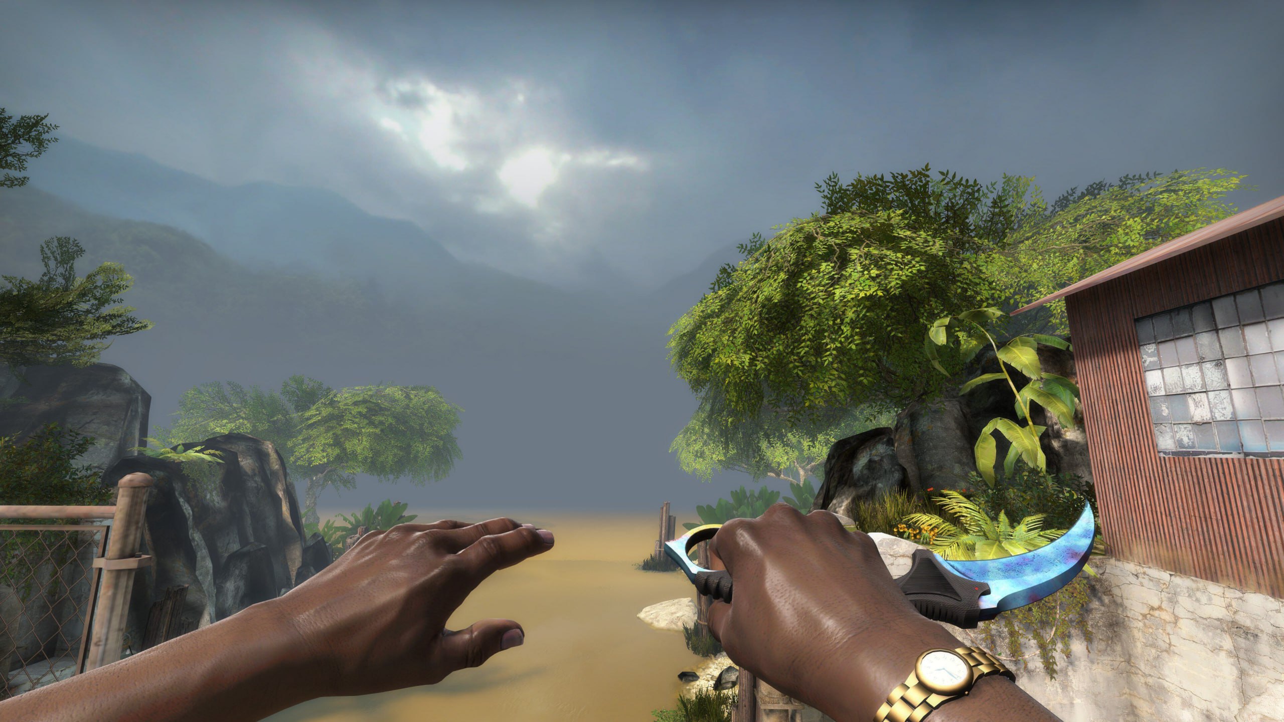 Karambit Case Hardened Blue Gem pichogʻi